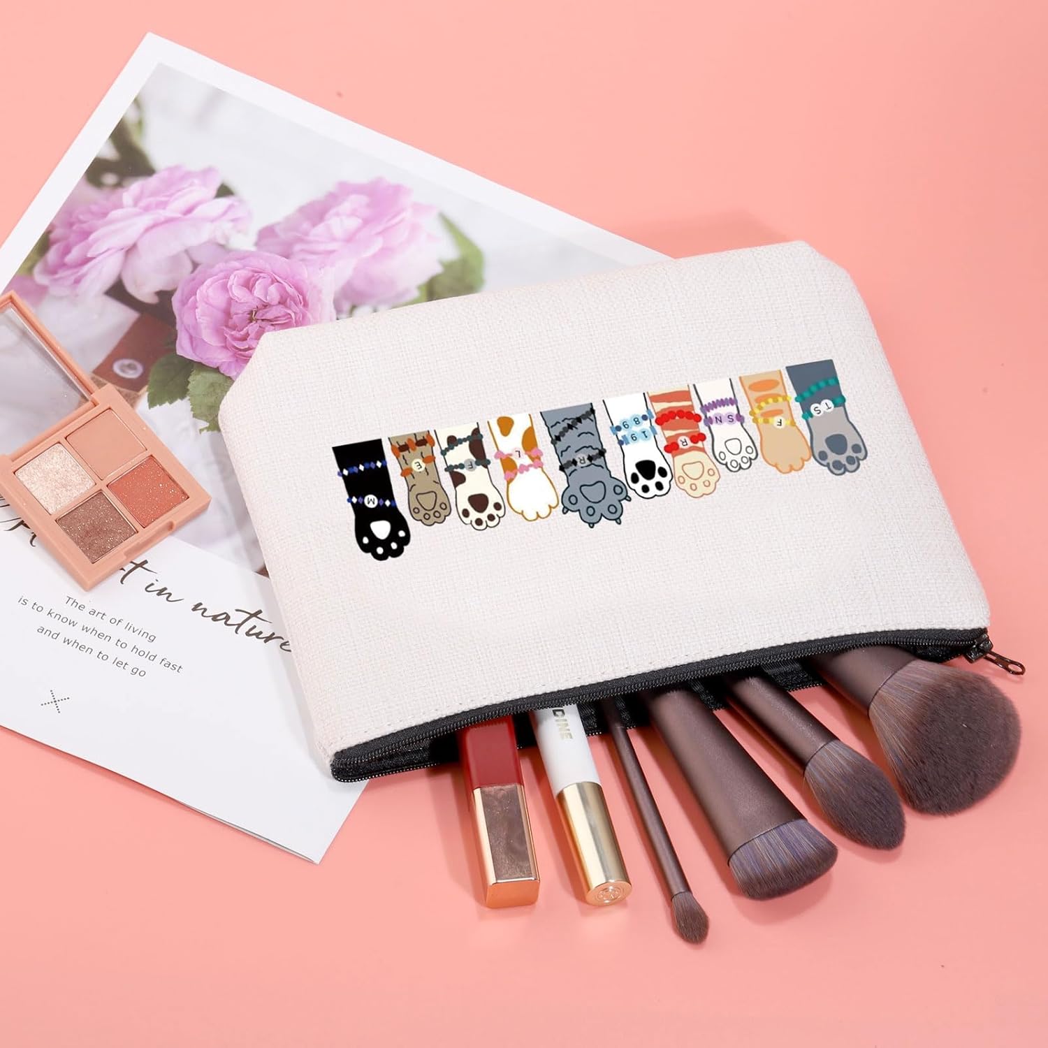 JXGZSO Karma Cat Makeup Bag Album Inspired Singer Merch Music Gift Song Lyrics Gift (Cats in Friendship B) - Image 7