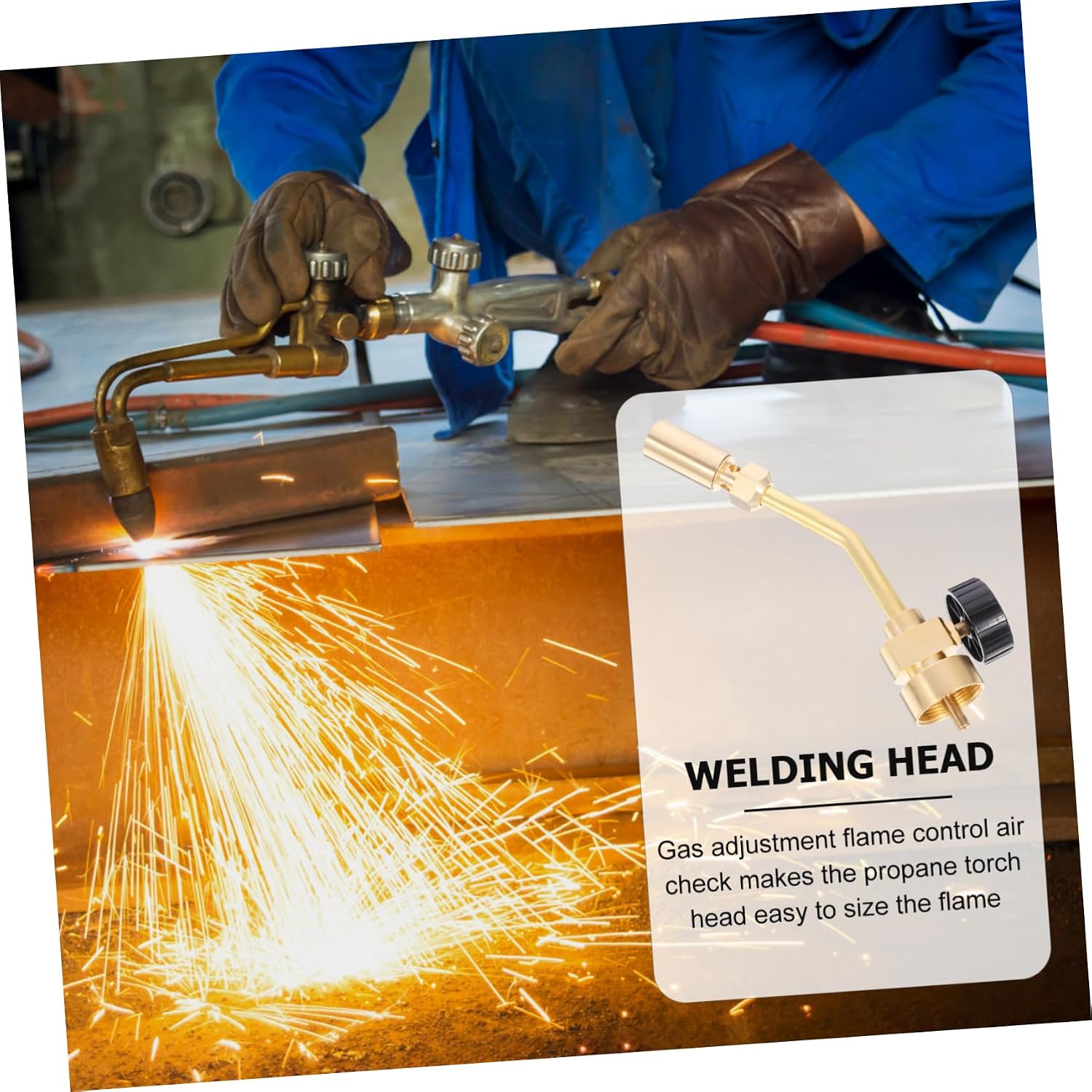 UPKOCH Professional Propane Torch for Welding Heating Soldering Brass Gas Torch Flame Easy to Operate Install for Thawing Melting