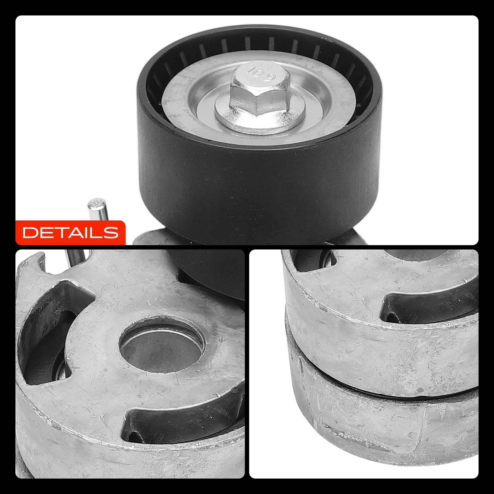 Frankberg Polea guía de rodillos Compatible con Fiesta V JD JH 1.4 TDCi Fusion JU 1.4 TDCi 2 DY 1.4 CD Xsara Picasso N68 1.6 HDi Partner Combispace 5 G 1.6 HDi 90 Replace# 2S616A228AG,2S616A228AF