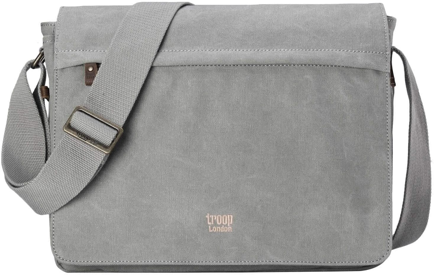 Troop London TRP0240 Classic Canvas Laptop Messenger Bag - 16.5 Diagonally