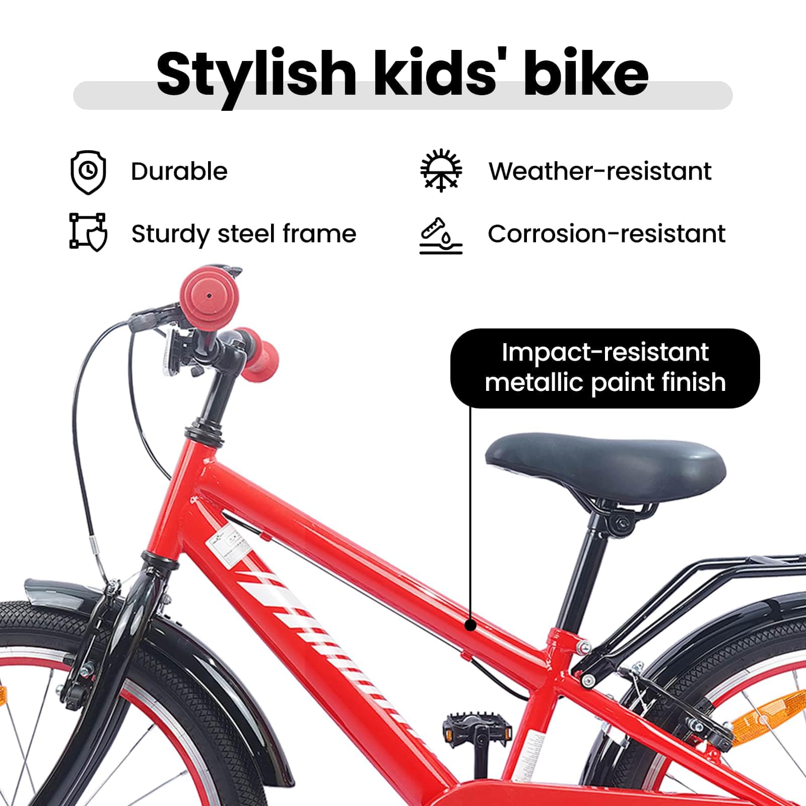 vidaXL Kinderfahrrad Stahl Jugend Fahrrad Klassisches Jungs und Mädchen Junior