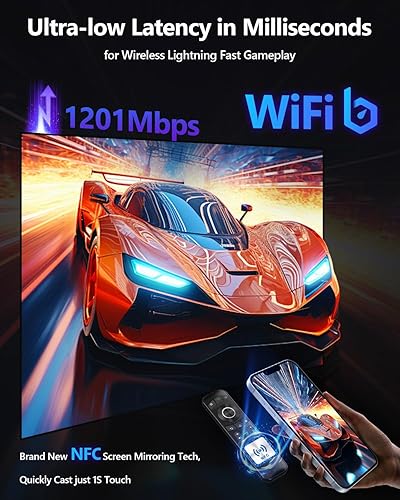 Miniatura 7 de Proyector de luz diurna 4K Ultra HD 1800 High ANSI Smart Home Theater con WiFi 6, Bluetooth, NFC, aplicaciones de transmisión, proyector diurno