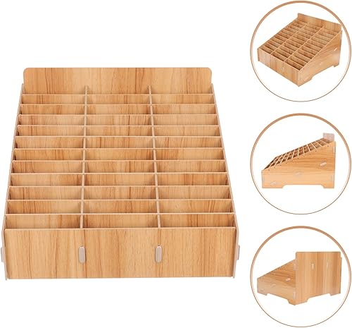 Miniatura 6 de Veemoon Soporte de acabado de escritorio móvil y almacenamiento de conferencias Celular Tarjeta Celular Pantalla de organización de madera -