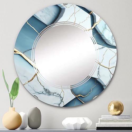 Miniatura 7 de Abstract Geode White II- Vanity Mirror, Bathroom Mirrors, Wall Mirrors for Living Room, Bedroom - Oval Mirror - Large 20'x30', 24'x36'