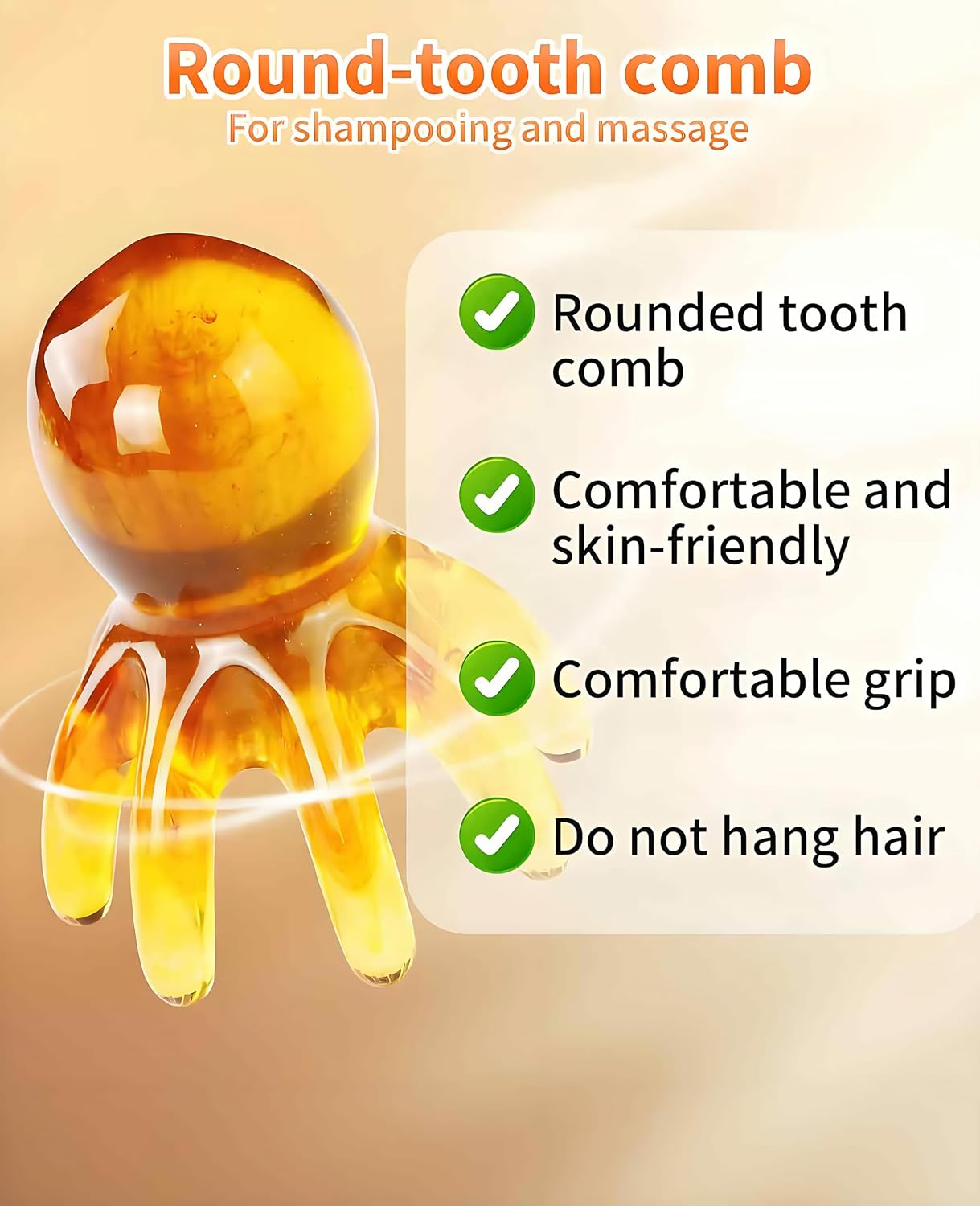 4PCS Octopus Head Massager Scalp, Head Spa Massage Tools for Stress Relief, Point Massage Comb