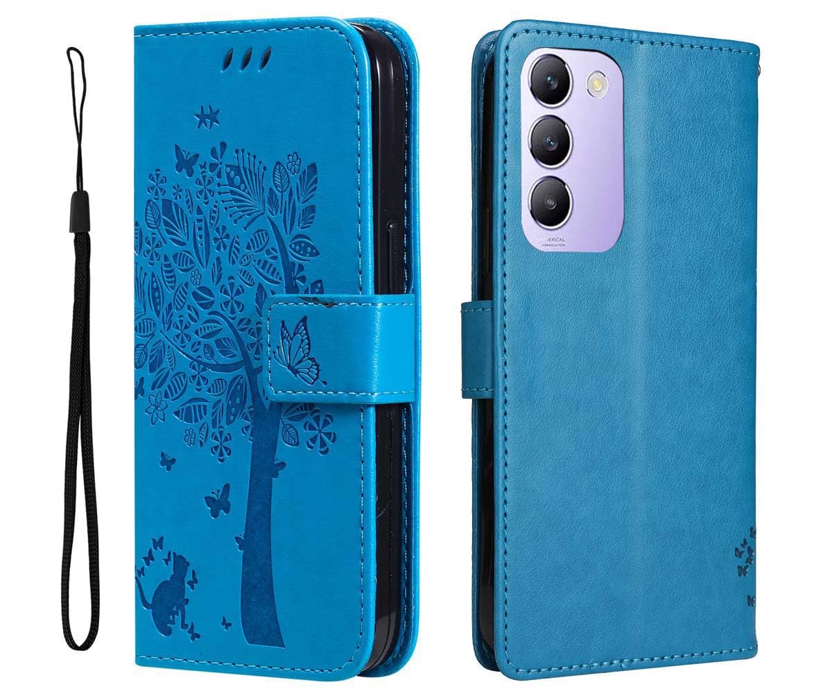 MOJIA Flip Hülle Für Vivo V40 SE 5G – PU Leder Mit RFID-Schutz, Kartenfächern & Ständerfunktion