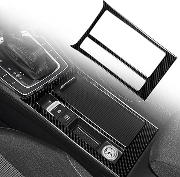 Cup Holder Interior Sticker Trim for VW Golf 7 GTI MK7 2014-19 Carbon Fiber