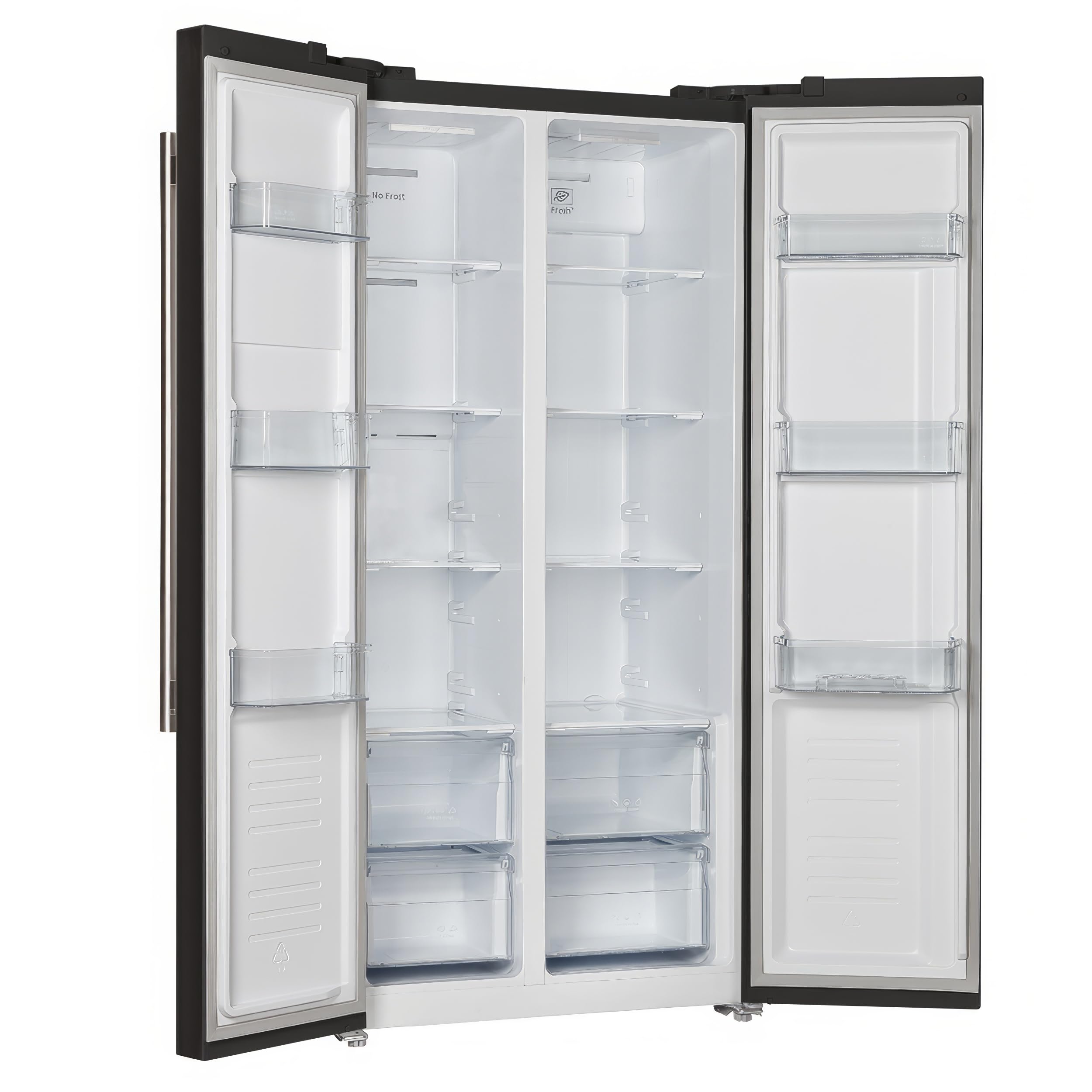 Forno Salerno 33-inch Side-by-Side Refrigerator - 15.6 Cu.Ft. Refrigerator for Kitchen with LED Touch Control, Fast Cool, Fast Freeze, (Black) on Fridge.com