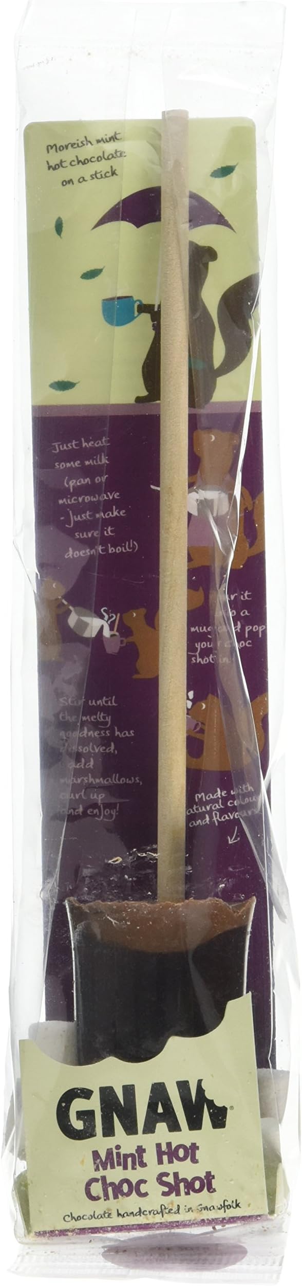 Gnaw Hot Choc Shot Mint Milk Chocolate 50 g (Pack of 5)