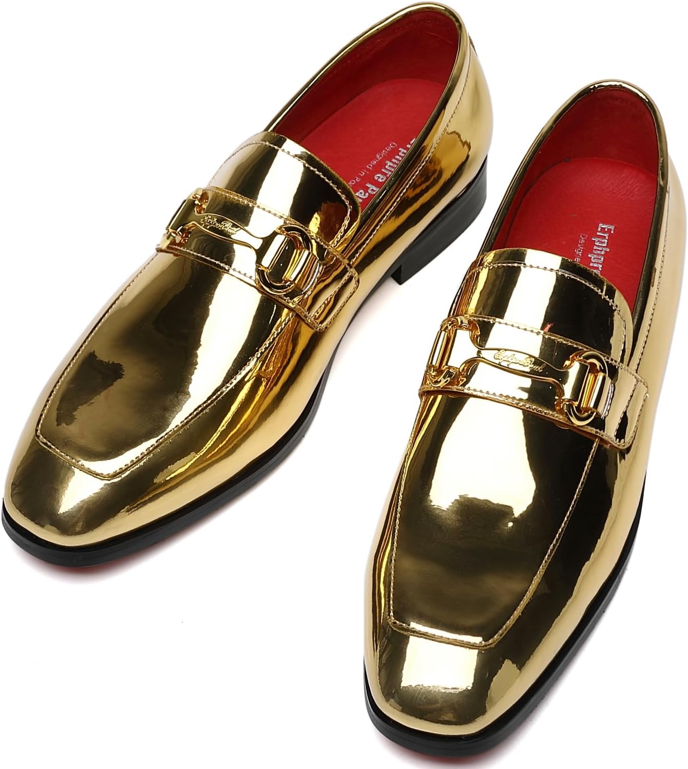 Men's Tuxedo Patent Leather Loafers Dress Shoes - Image 4