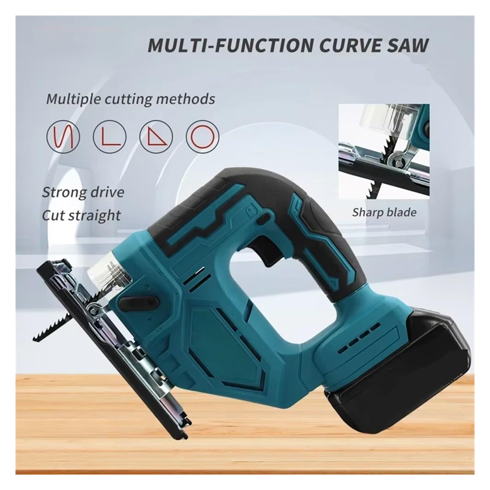 Seghetto Alternativo Elettrico Senza Spazzole Con Lama, Seghetto Alternativo Senza Fili, Utensile Elettrico Portatile For Carpentieri Facile Da Usare