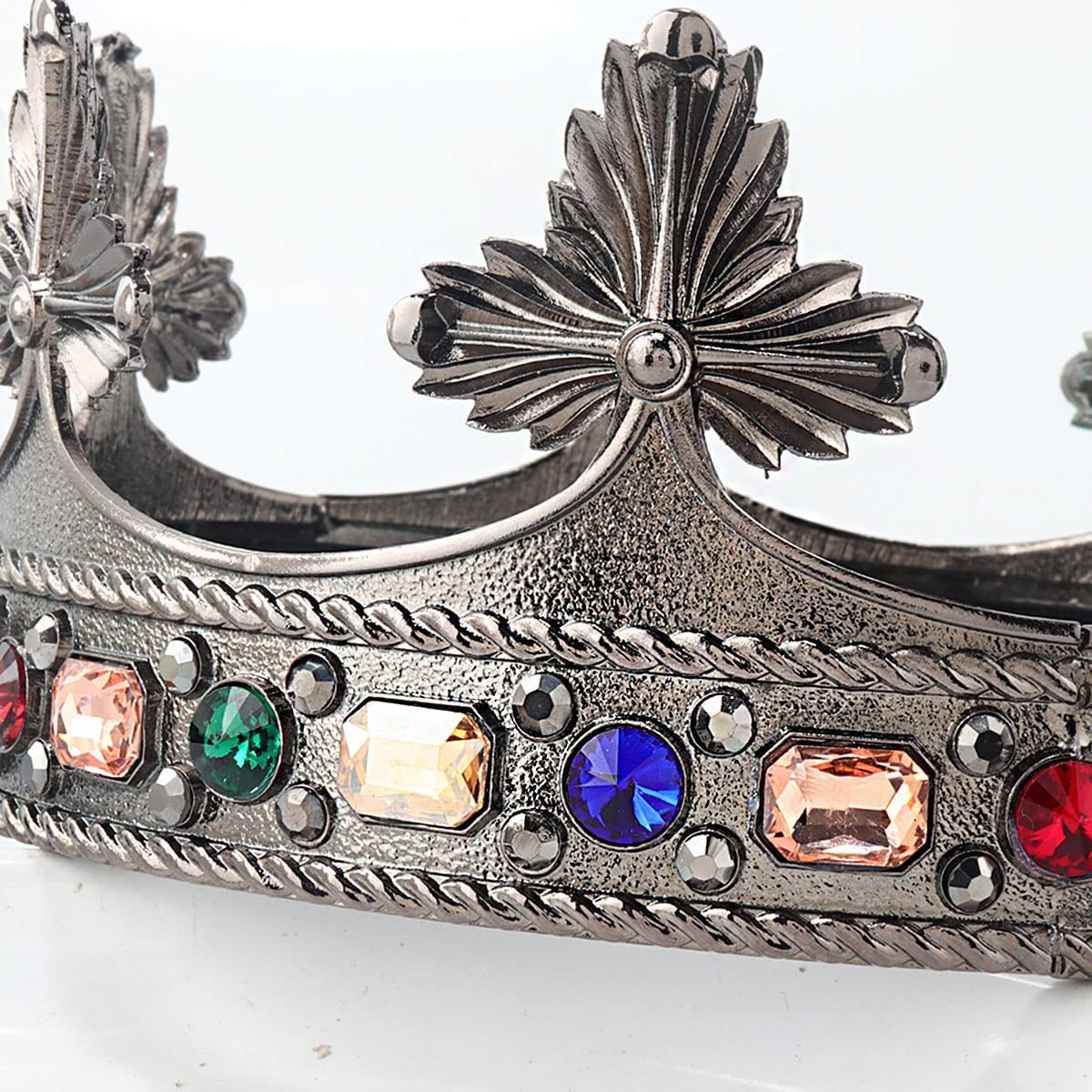 Couronne Mariage Couronne Royale Dorée Médiévale - Diadème Cristal Pour Mariage, Halloween Ou Fête Couronne Royale Or