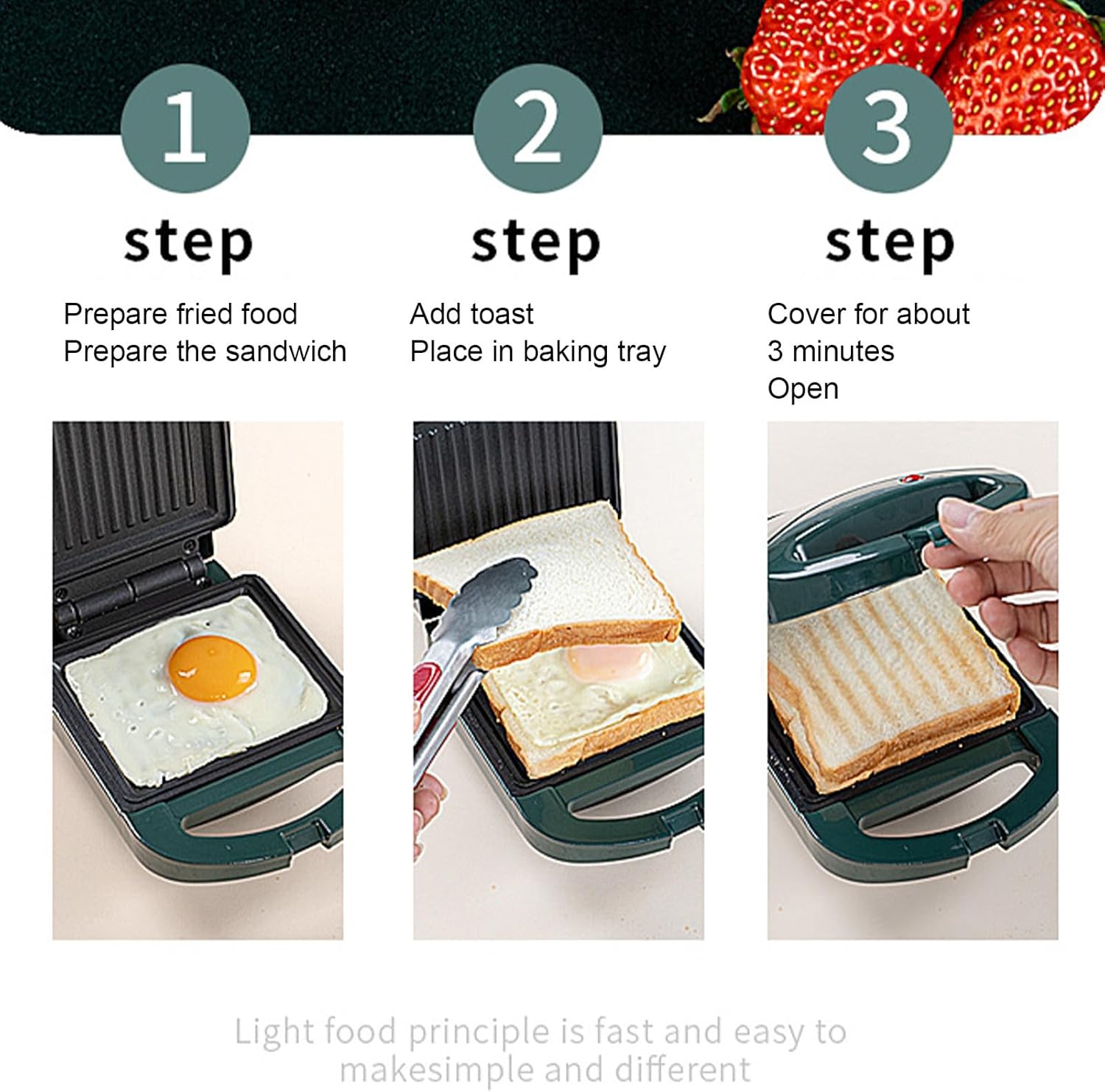 Sandwich Press | Sandwich maker with non-stick coating, panini making sandwiches, grilled cheese, Sandwich Maker | Compact Sandwich Maker | 650w Presses Irons