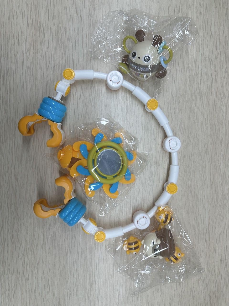 Car Seat Toys for Babies 0-6 Months,Hanging Stroller Accessories Mobile for Bassinet Baby Bouncer Toy,Adjustable Arch Toys with Bassinet Mobile Clip on Stroller,Gift for Infant Baby Boys Girls