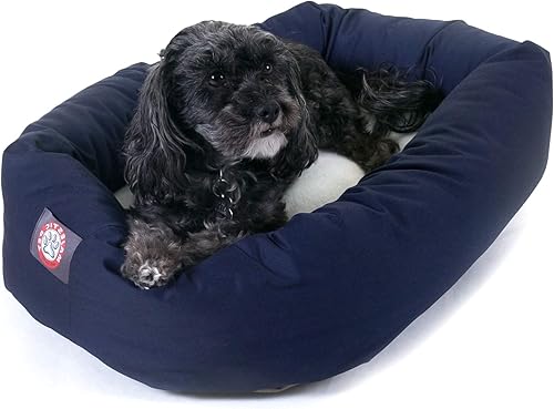 Miniatura 13 de Cama para perros Bagel de 40 pulgadas negra y Sherpa de Majestic Pet Products Negro -,Azul,Borgoña,Gris,Verde,Caqui,Rojo -