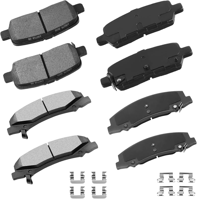 Jogo de pastilhas de freio dianteiras e traseiras cciyu D1159 D999 para Chevrolet Impala – 8 unidades