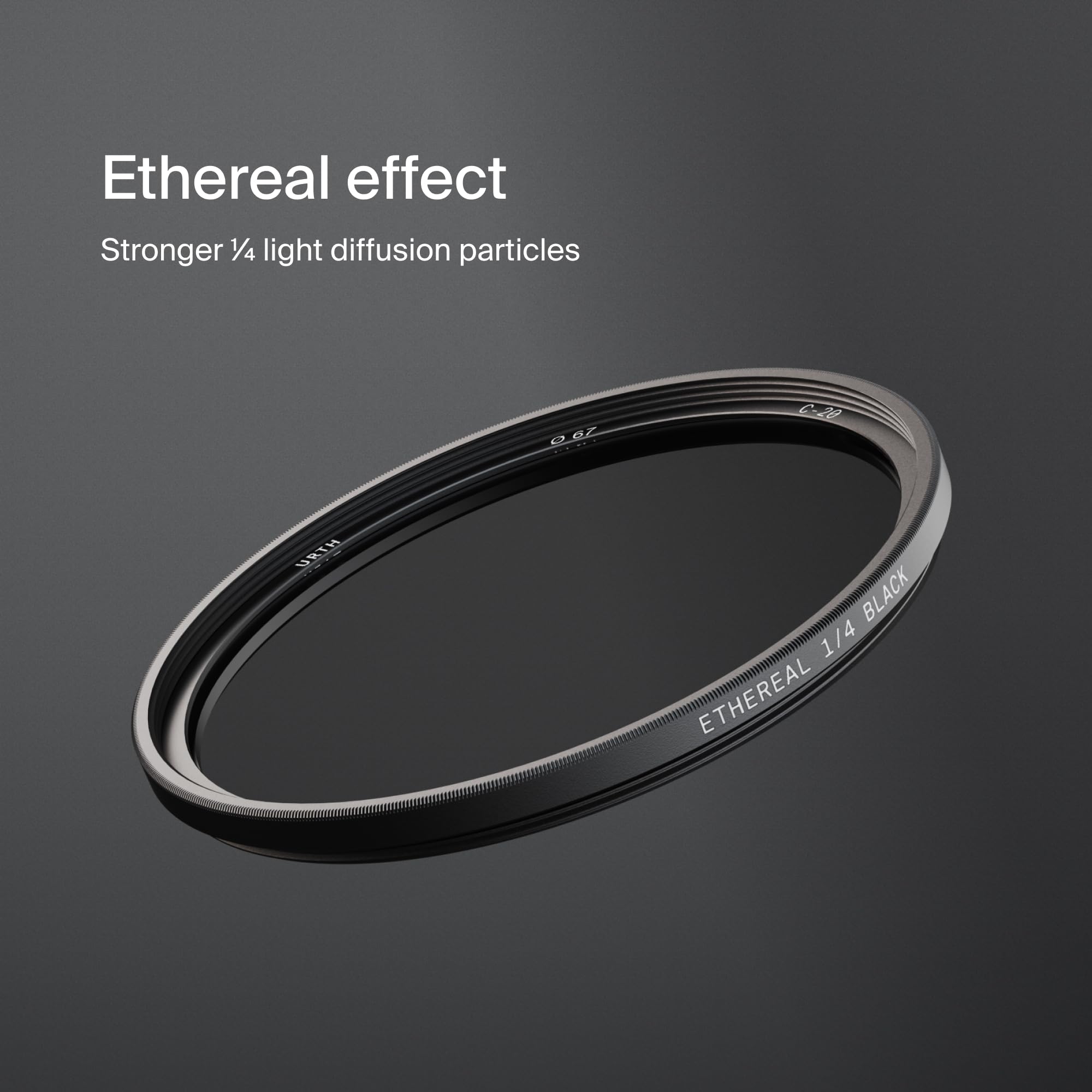 Urth 43 mm Filtro di Diffusione ¼ Etereo Black Mist (Plus) – Effetto Cinematografico per Obiettivo, Nano Rivestimento 20 Strati, Diffusione Luce per Fotocamera