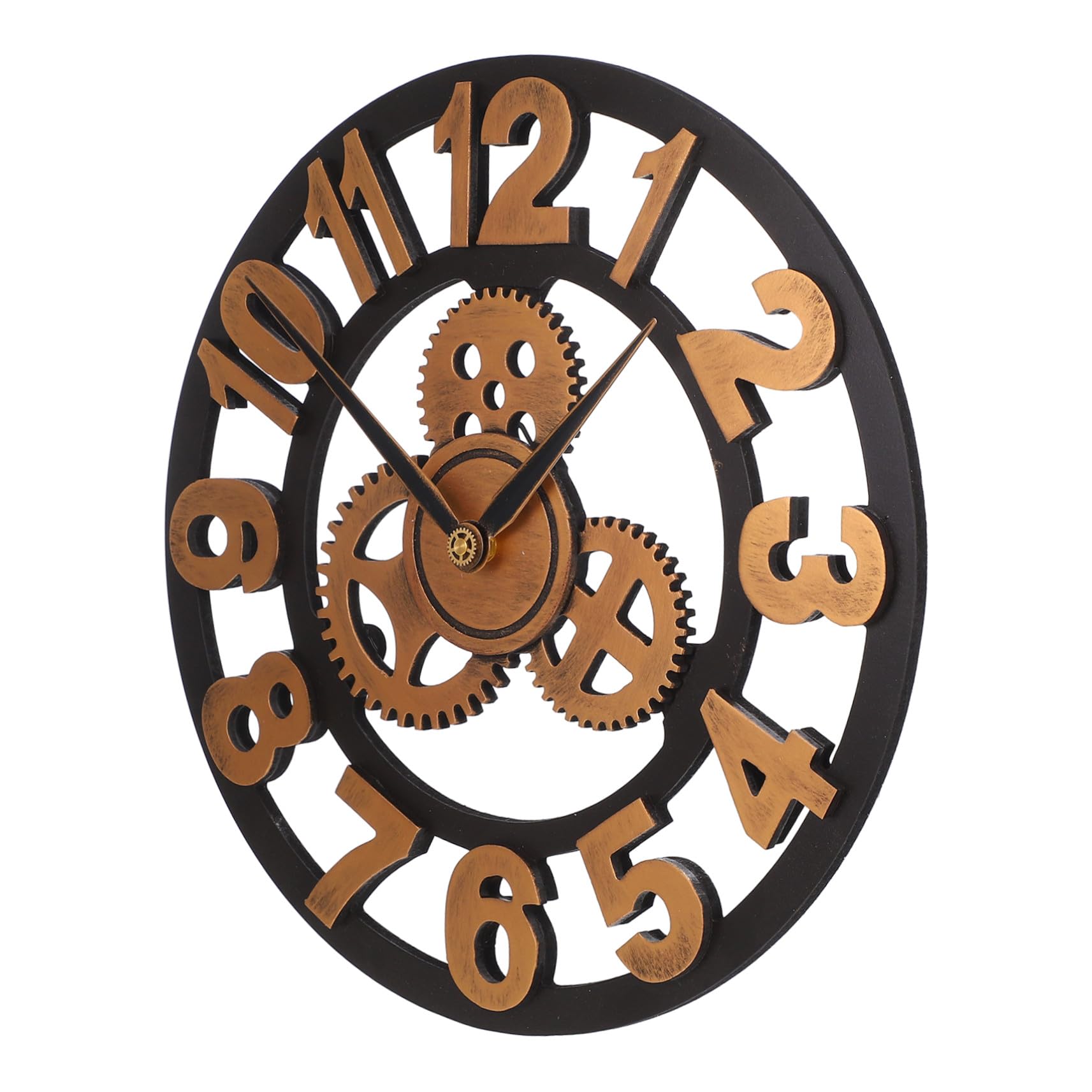 Horloge murale industrielle 40 cm silencieuse en fer déco salon