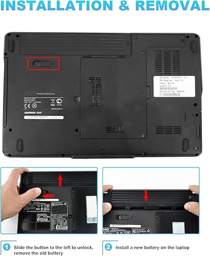 Miniatura 7 de Fancy Buying Batería de portátil para Dell Inspiron 1526 1525 1545 1546 1750 1440 Pp29l Pp41l compatible con Gw240 Rn873 M911g M911 X284g K450n