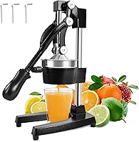 Aazai Cast Iron Manual Citrus Juicer Press - Heavy Duty Commercial Fruit Juicer, 99% Yield for Oranges Lemons, Easy Clean Home Kitchen Tool