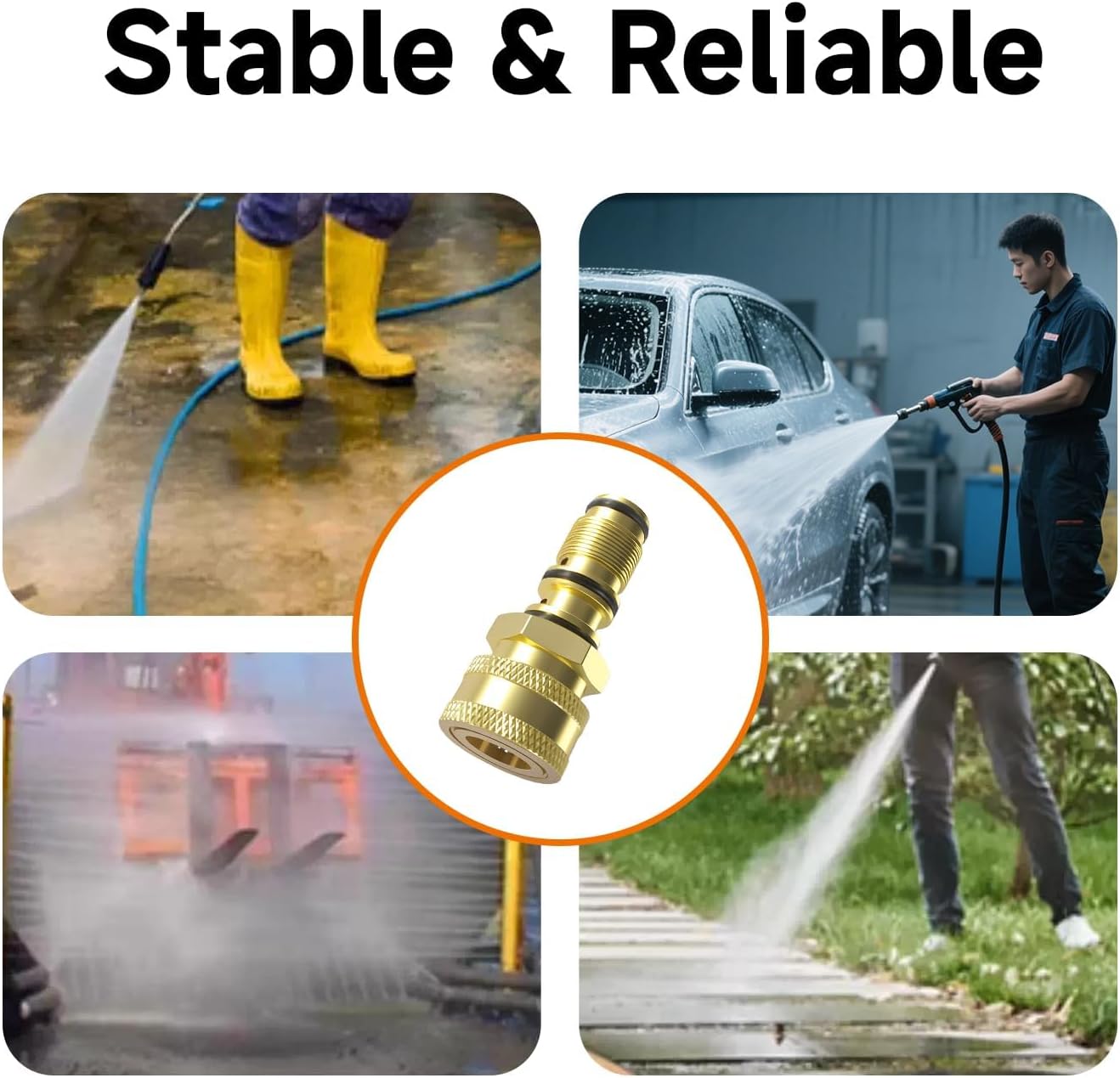 Pressure Washer Pump Water Outlet Kit with 3/8" Quick Connect Fitting Compatible with Simpson 530006 530007 530010 530012 5300038 530039 Pumps Replace#: 7110331