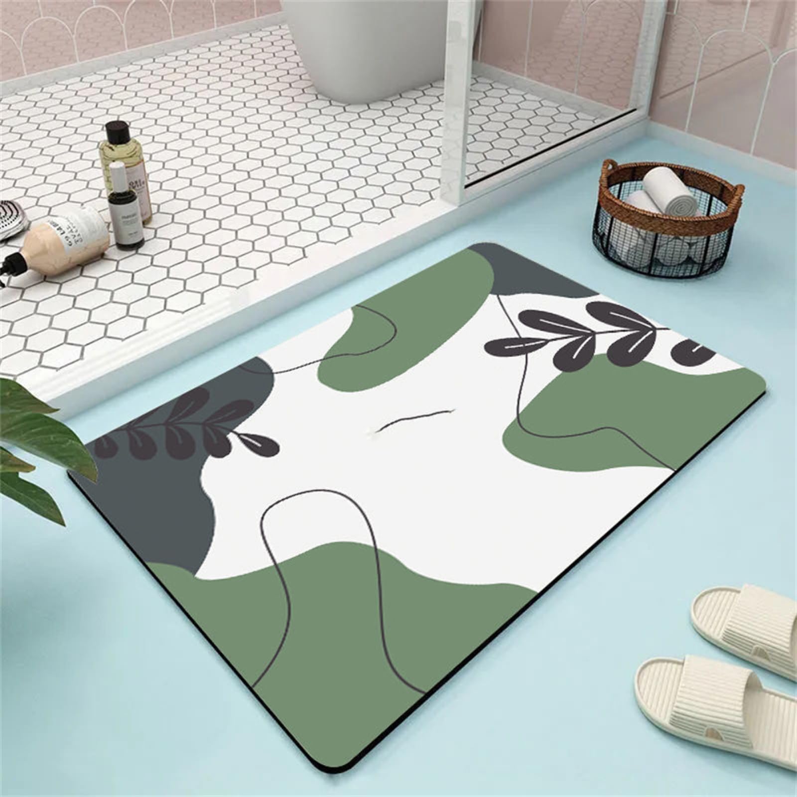 Agua SúPer Alfombra De BañO Absorbente, 80x150cm Alfombra BañEra Antideslizante, Secado RáPido Alfombras BañO Lavable Alfombrilla Ducha, Alfombra BañO Antideslizantes, BañEra, Cocina Shape Shifting