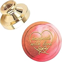 Vista 20 de CRASPIRE Sello de cera de rana, cabeza de sello de cera de sellado, cabeza Olny sin mango, 0.984 in, cabeza de sello de latón extraíble