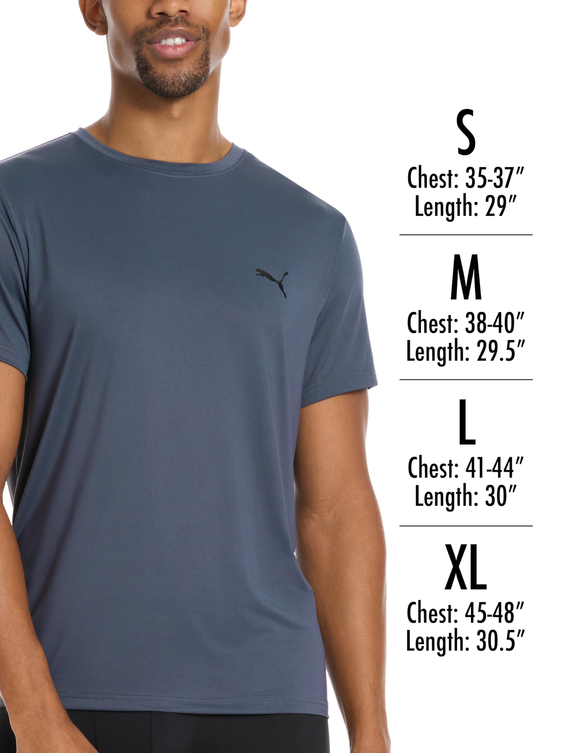 PUMA Męska koszulka 360 Cool Mesh Crew Neck, granatowy, S