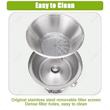 Commercial Juice Extractor, Heavy Duty Juicer, Aluminum Casting and Stainless Steel Constructed Centrifugal Juice Extractor, Juicing Both Fruit and Vegetable - Industrial Grade Juicer,B3000
