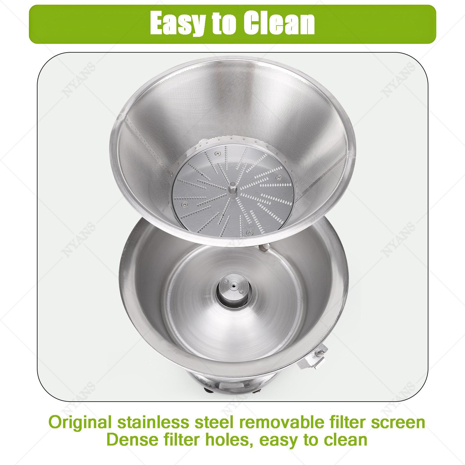 Extractor de jugo comercial con fundición de aluminio y diseño centrífugo de acero inoxidable para frutas y verduras, grado industrial