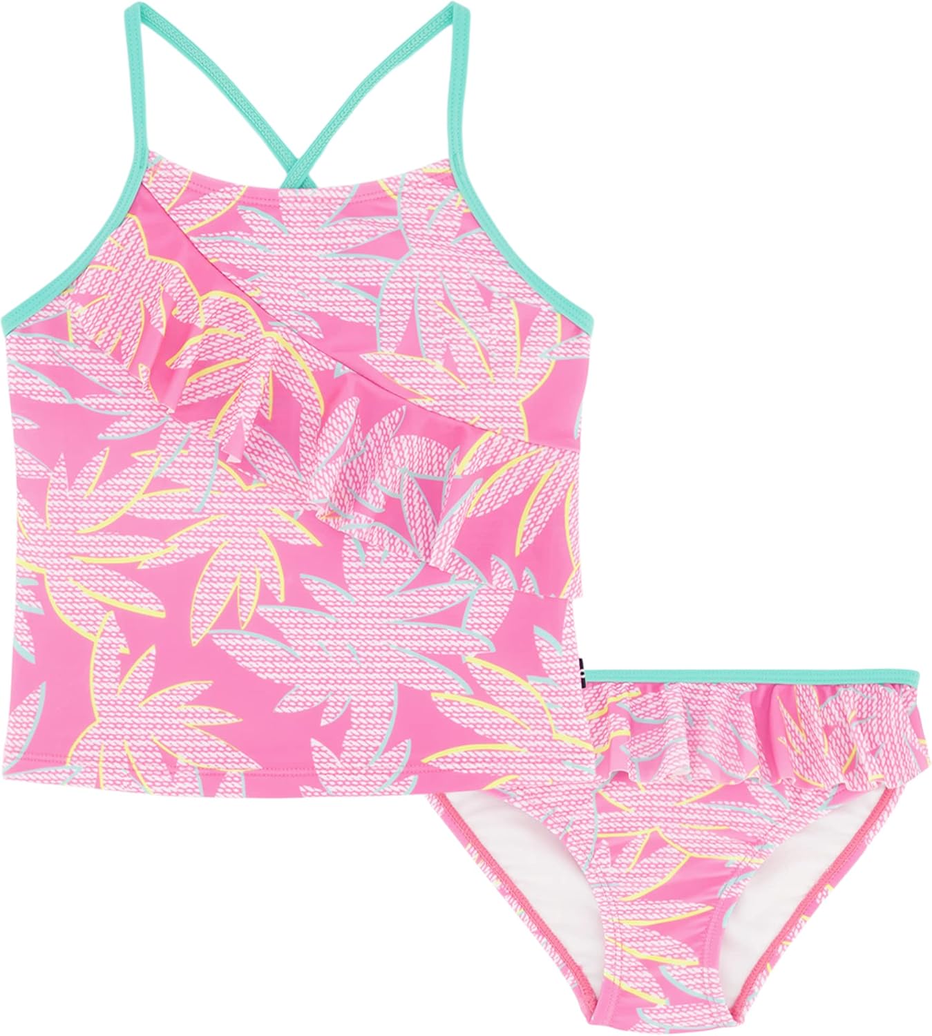 Nautica Girls Two-Piece Bikini Swimsuit Set, UPF 50+ Sun Protection, Quick-Dry Bathing Suit