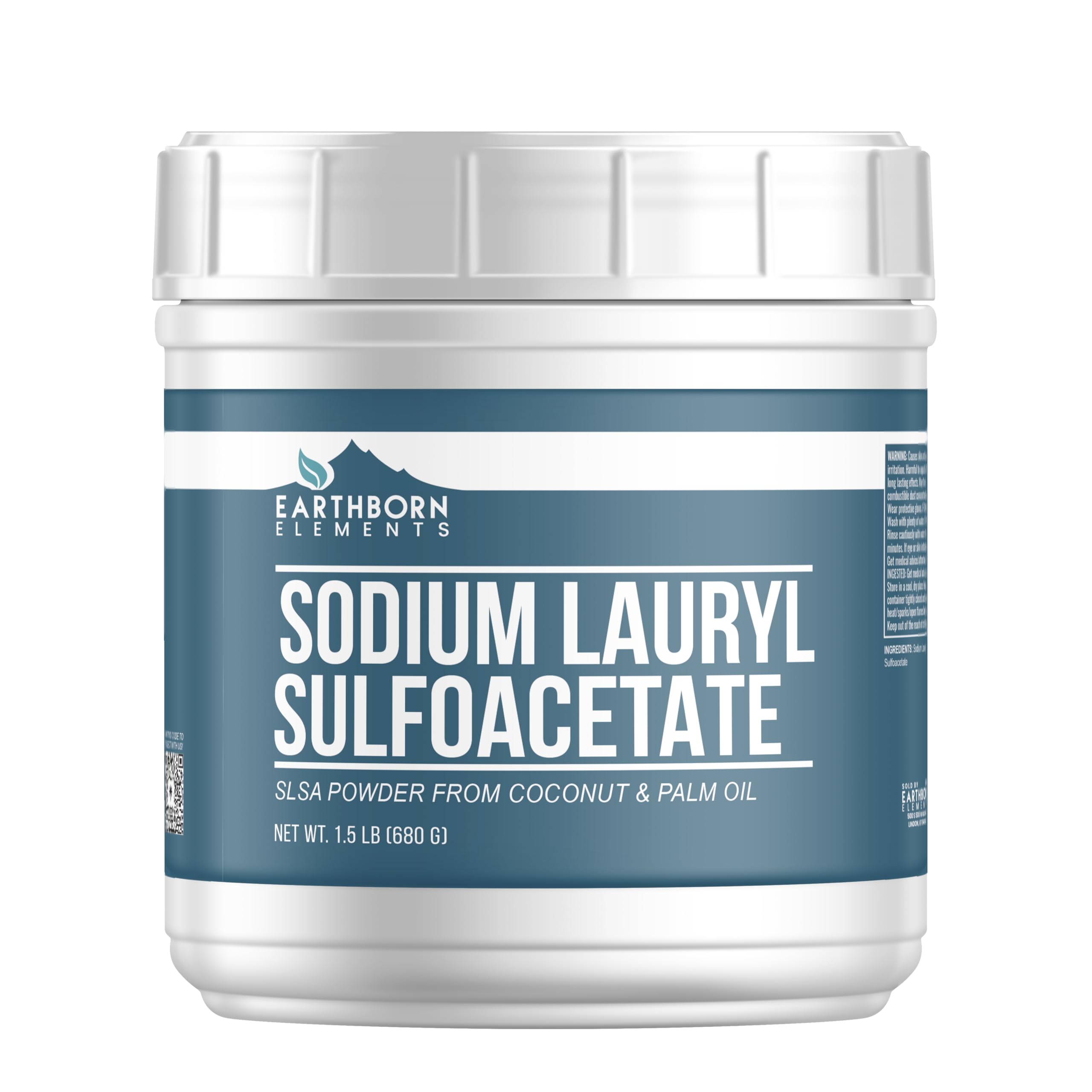 Earthborn Elements Sodium Lauryl Sulfoacetate (SLSA) (24 Ounce) Bath Bomb Additive, Gentle on Skin, Long-Lasting Foam & Bubbles