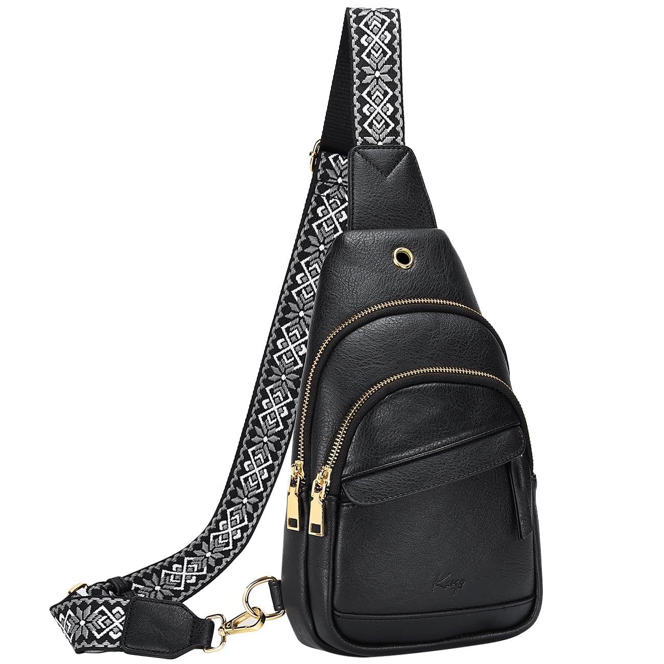 Beardesign crossbody slingbag groen leer | Stuivenga Lederwaren Delft
