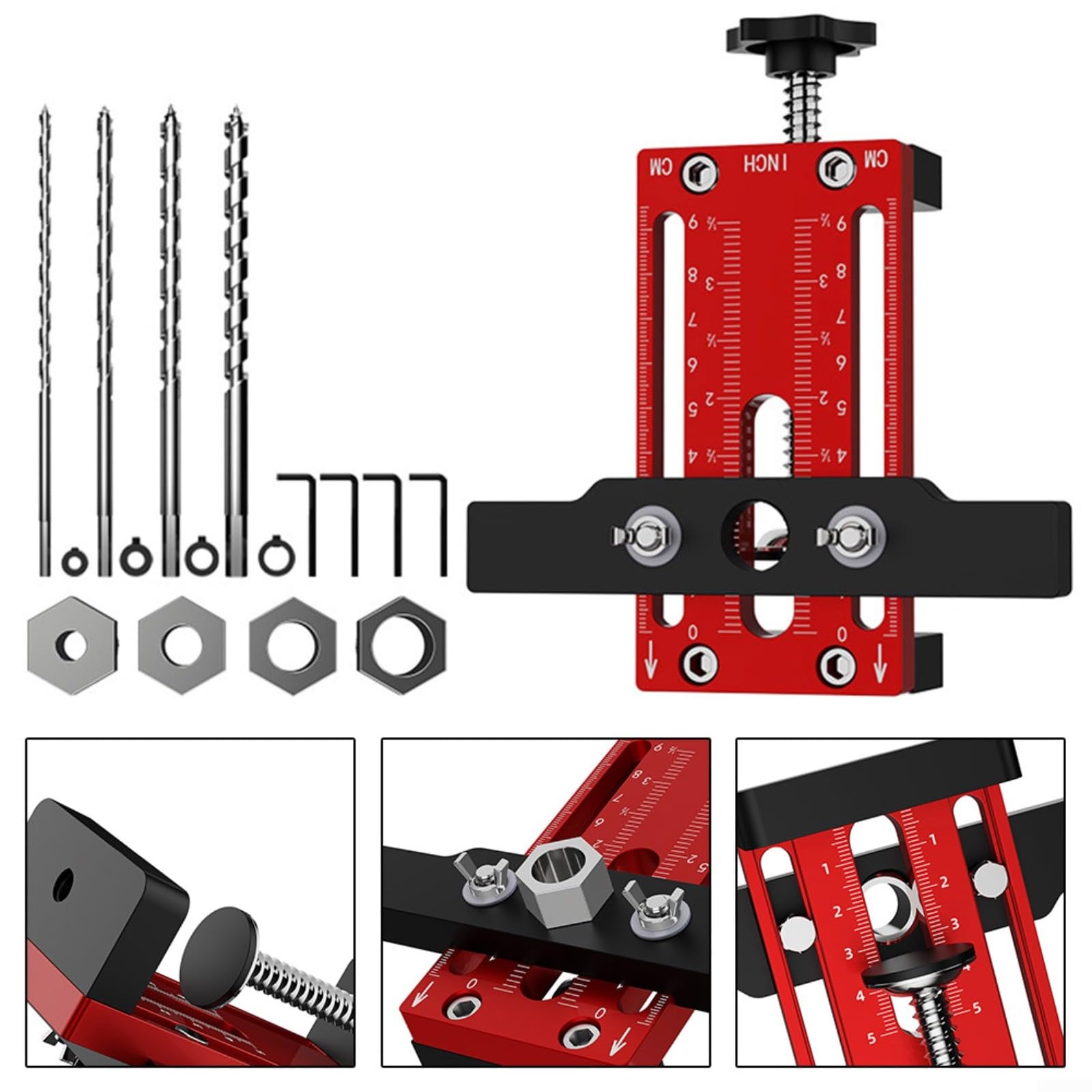 Schranktür-Installationspositionierer, vielseitige Hardware-Vorrichtung, verstellbare Länge, Aluminiumlegierung, Schrank-Installationswerkzeug für die meisten Schranktüren (1)