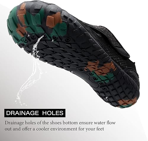 Vista 8 de L-RUN - Calzado acuático para mujer y hombre, calzado atlético tipo calcetín que brinda sensación de estar descalzo, para senderismo, deportes