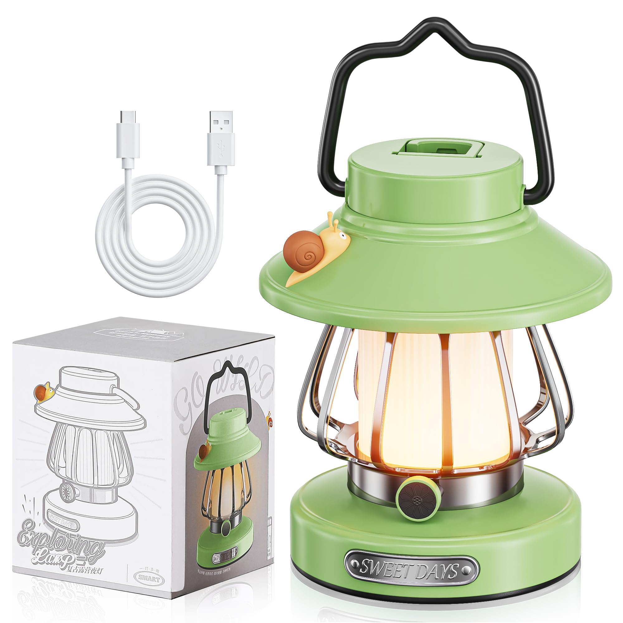 Amazon.com: V.C Formark Snail Kids Camping Lantern Rechargeable