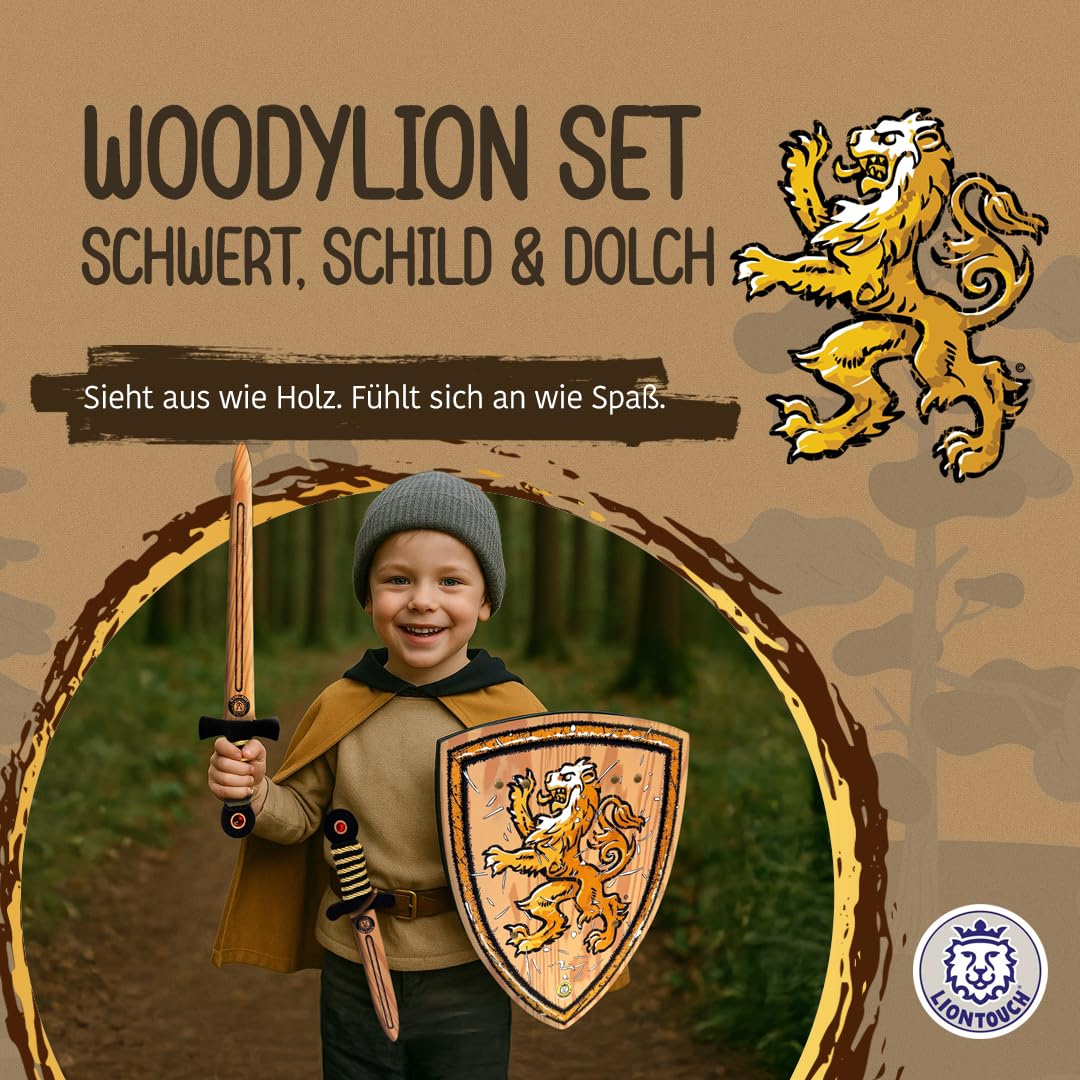 Schwert & Schild für Kinder aus Schaumstoff mit Dolch - ab 3 Jahren