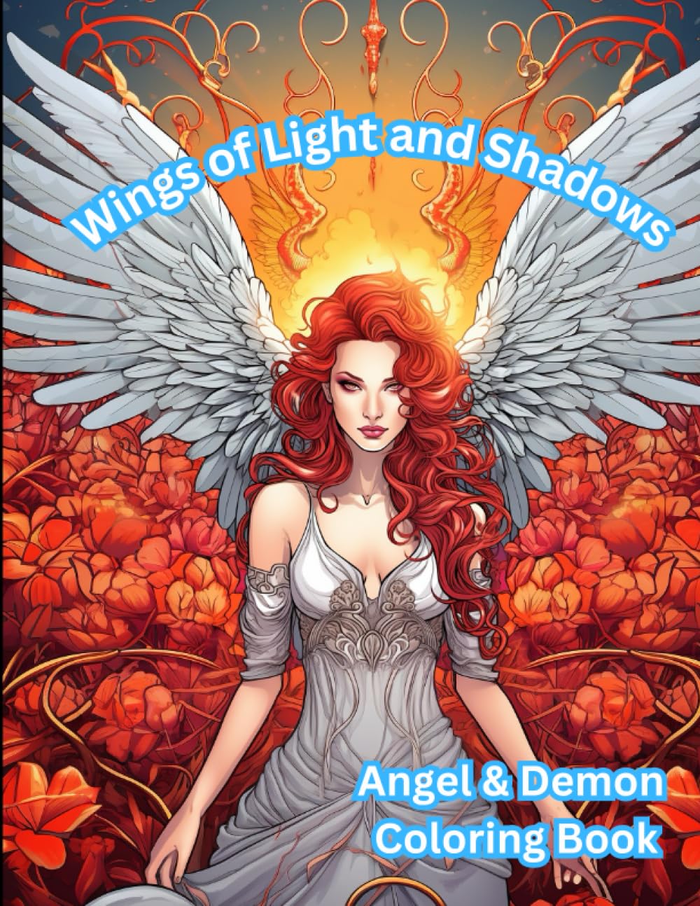 Wings of Light and Shadows: Angel & Demon Coloring Book