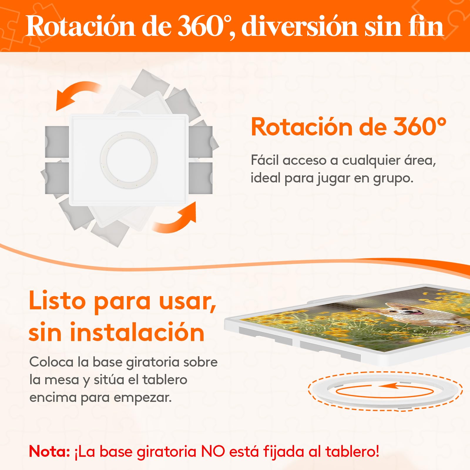 Lifewit 1500 PCS Puzzle Board, Tabla de Rompecabezas con 4 Cajones and Tapas, Multifuncional Plástico Tablero Puzzles Giratorio de 360°, 89 x 68.5cm, Blanco