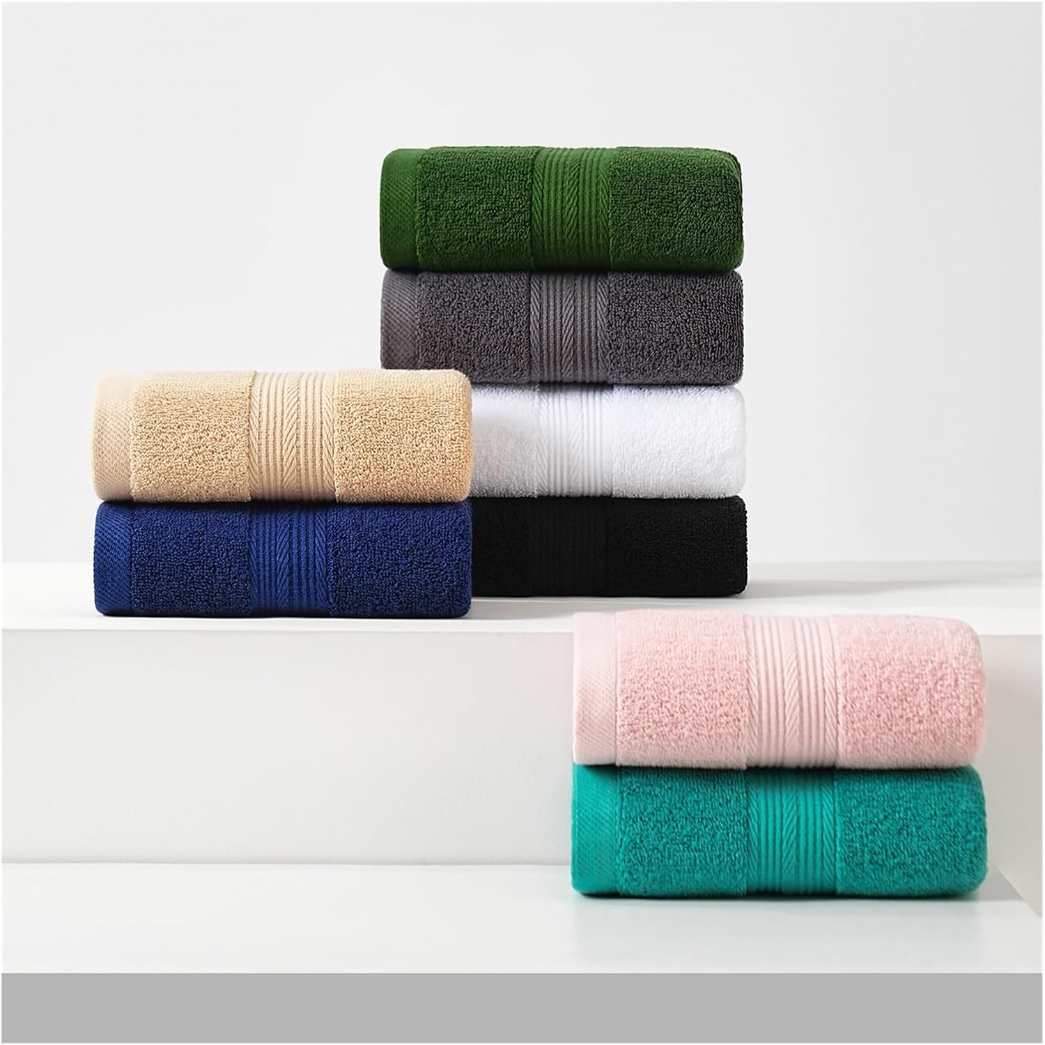 Cotton Washcloths 3 Pack, 32-Ply Ring Spun Towels, Soft & Absorbent Face Towels