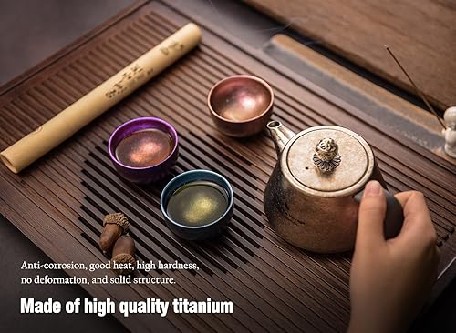 Miniatura 6 de Boundless Voyage Tetera de titanio, tetera de café con filtro, ligera, de una sola capa, hervidor de agua para estufa Ti3115D