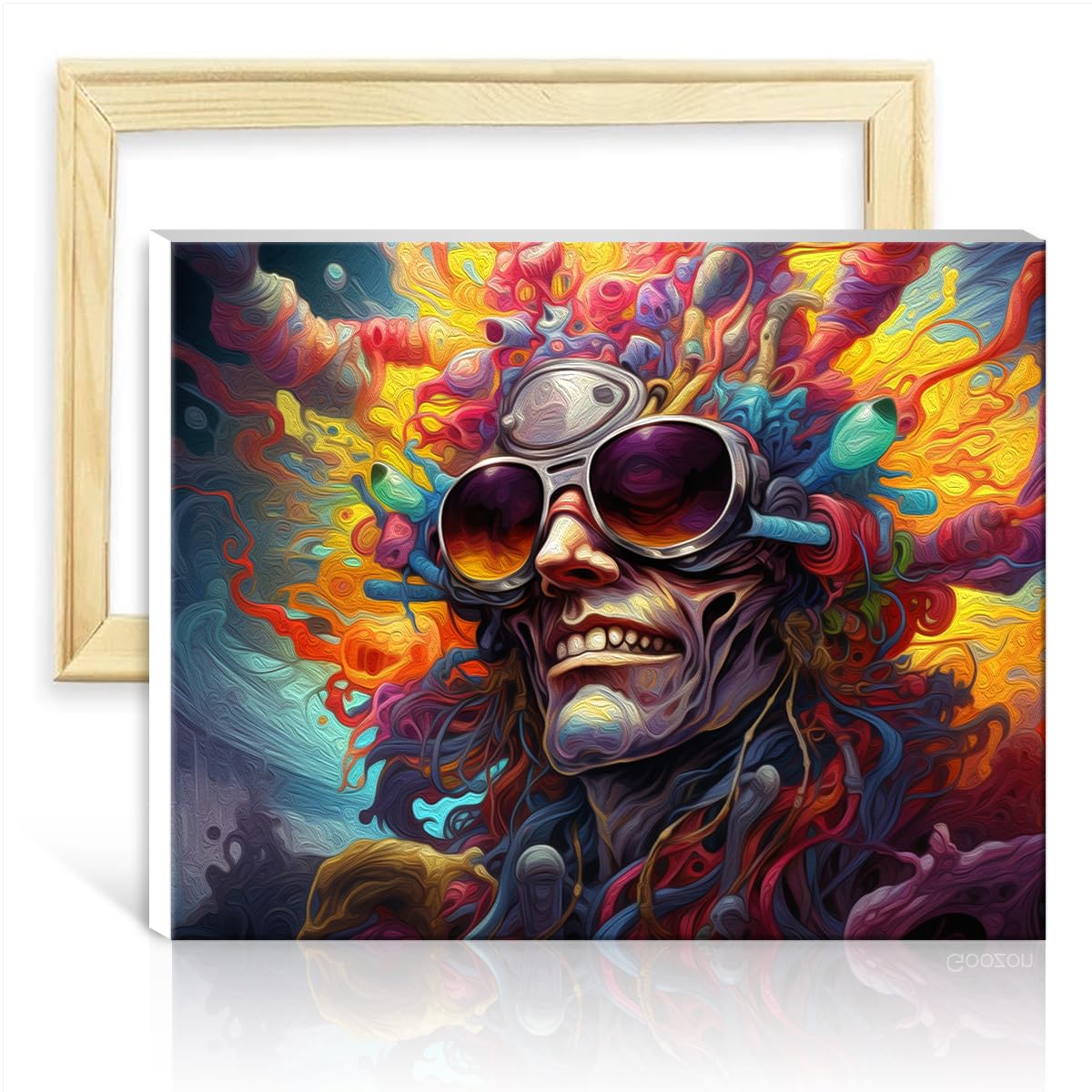 TANGFEIY Oil Painting by Numbers Kits Indian Warrior Kids Adults Wall Decor with Brushes and Acrylic Pigment Art Paint by Numbers Kits No Frame(30x40cm)