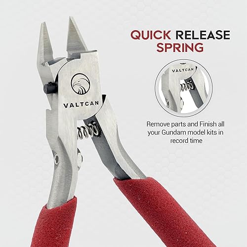 Miniatura 4 de Valtcan Kit de modelo de pinza con hoja ultra fina precisa herramienta de hobby cortador de cuchilla de una cara para reducir las marcas de estrés