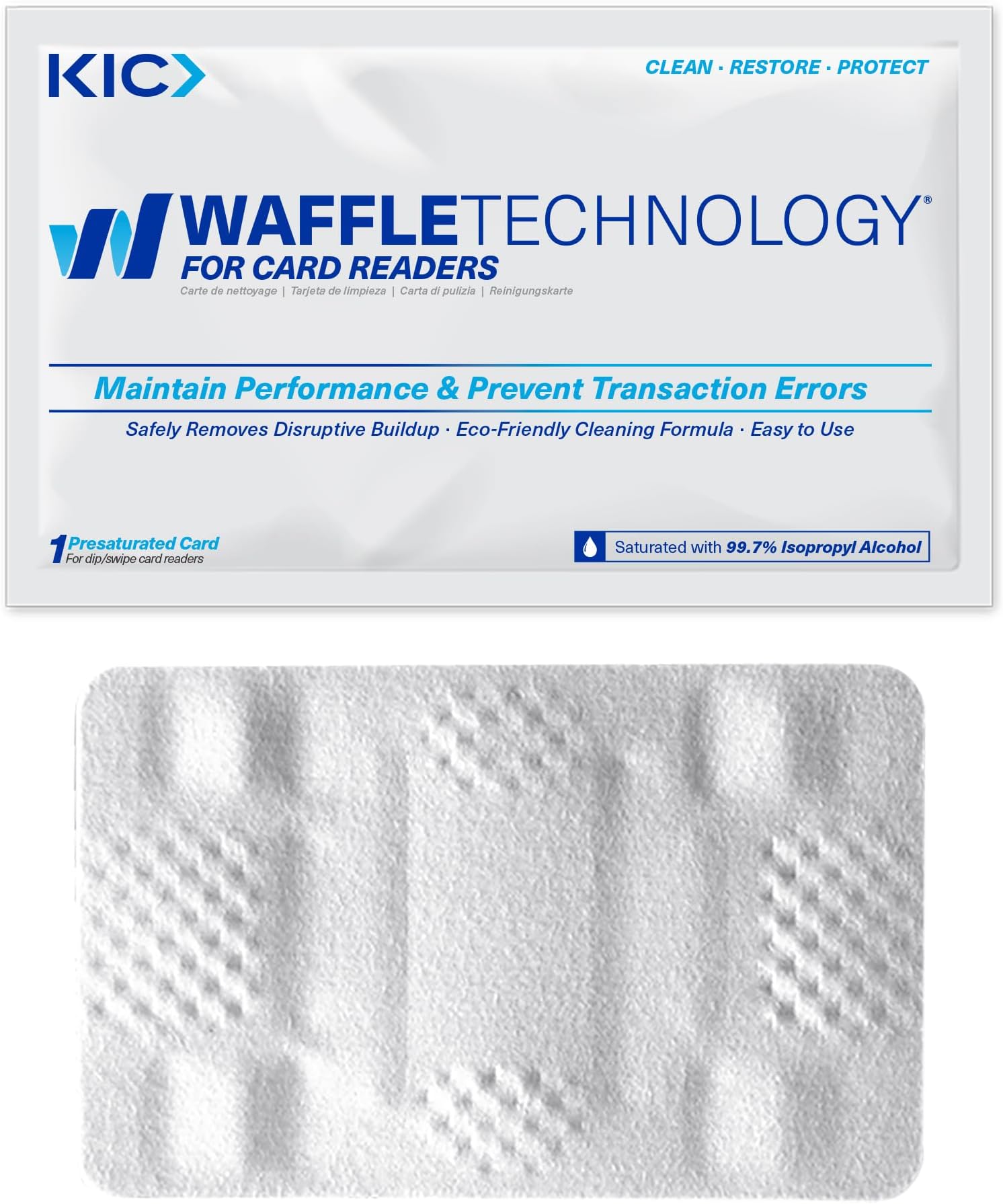 Waffletechnology KICTeam Smart Card Reader Cleaning Card, 40 Pack