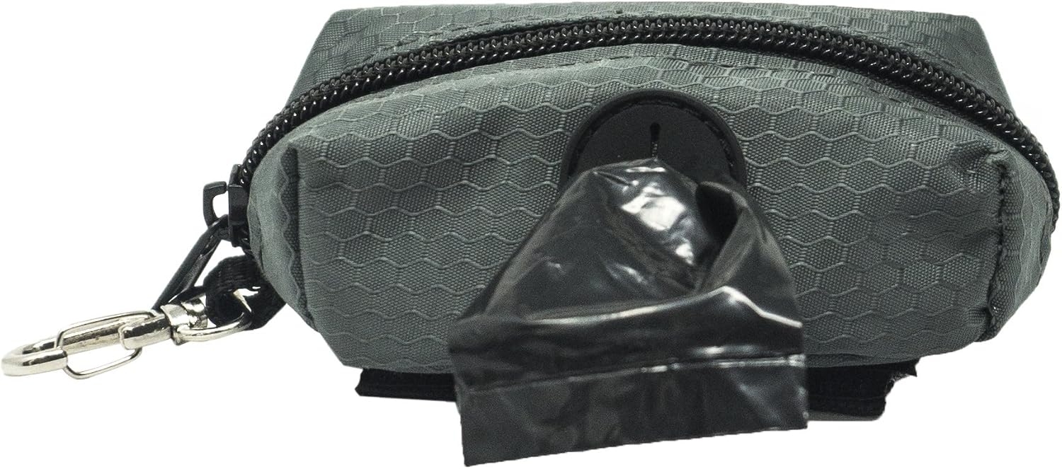 Friends Forever Dog Poop Bag Holder for Leash with Waste Bag Dispenser, Small Zipper Pouch with Dog Leash Attachment