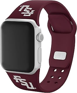 Affinity Bands Florida State Seminoles Silicone Sport Band compatible with Apple Watch (42/44/45mm Maroon)