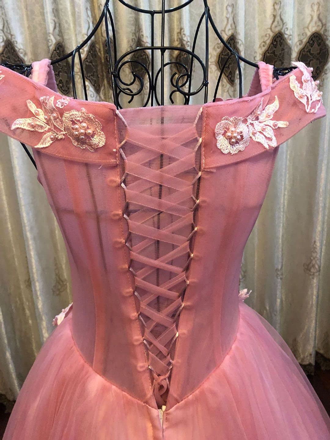 Schulterfrei Abendkleider Tüll Prinzessin Lange Party Ballkleider Quinceanera Kleider