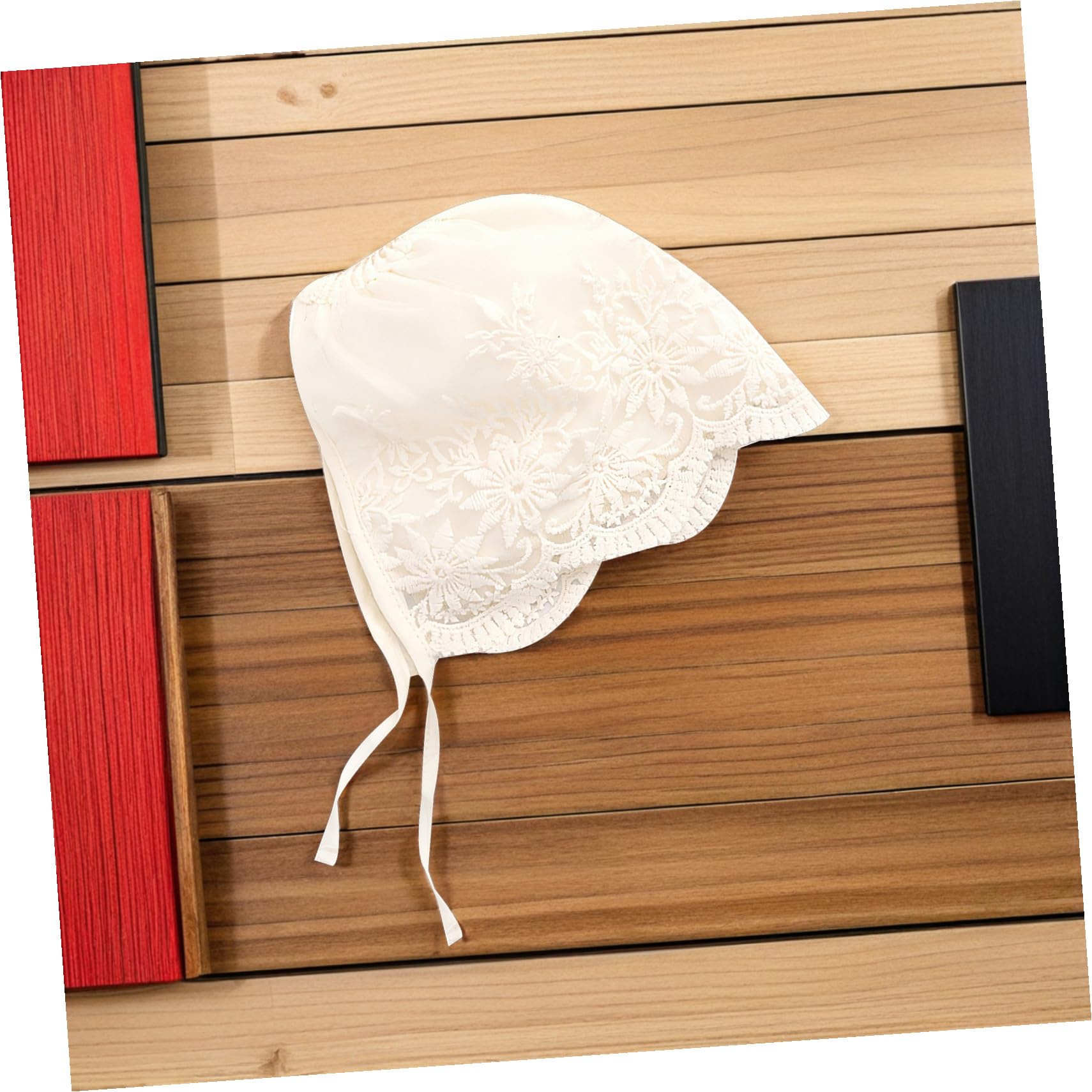 Gorro Bebe Verano Suave Piel de Encaje, 2 Piezas, Lazo Seguro, y Elegante para Niña Recién Nacida para Bautizo y Fotos