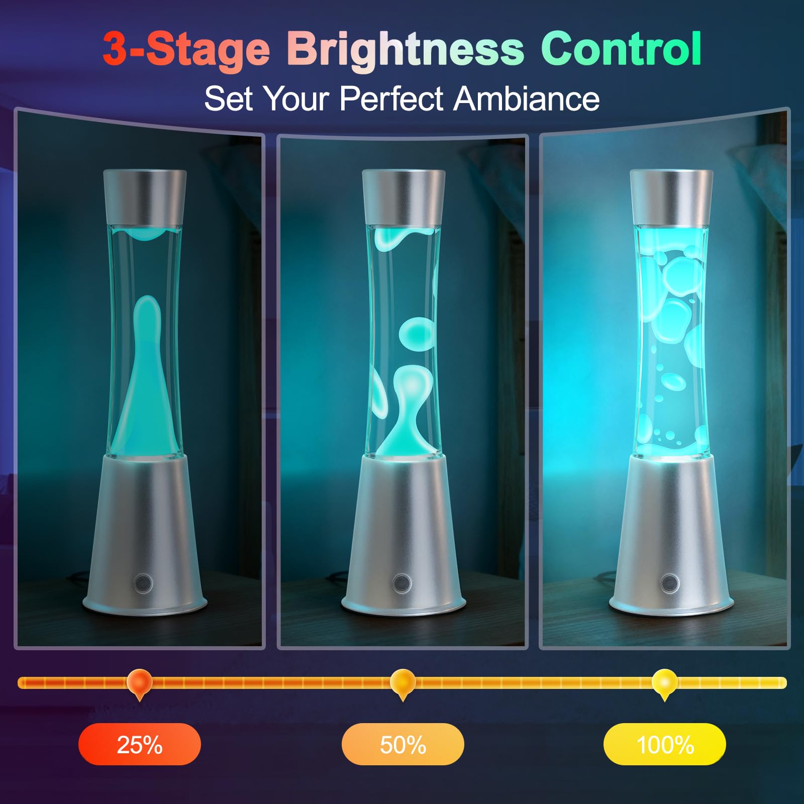 Lampe Lumière Liquide LED d'Ambiance 17 Couleurs Télécommande