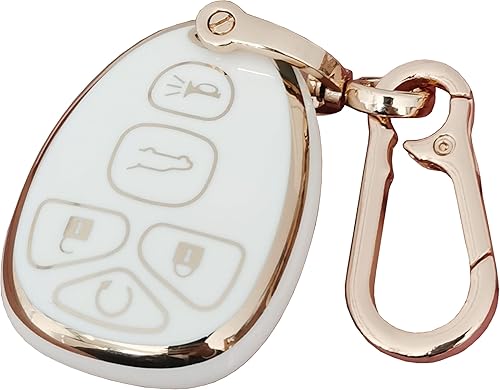 QIXIUBIA Funda para llavero de Chevrolet con control remoto sin llave y llavero compatible con Chevy Suburban Tahoe Traverse Buick Enclave Cadillac